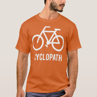 Zyklobahn, Fahrradschwarz, Radfahrerschwarzes Shir T-Shirt