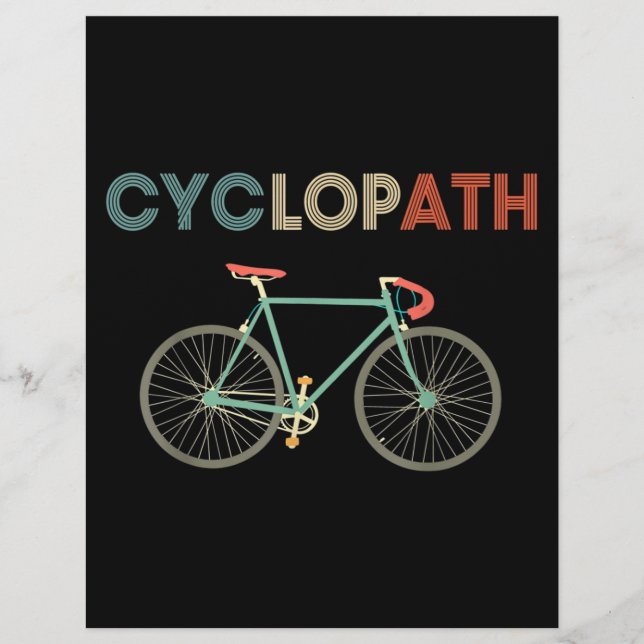 Zyklobahn Funny Bicyclist Spaß Briefbogen (Vorderseite)