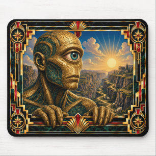 Zyklop, Art Deco Mythisch Mousepad
