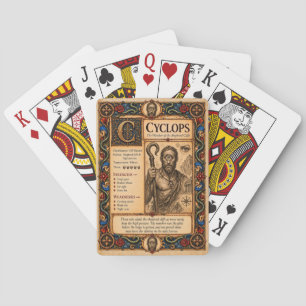 Zyklop, mittelalterliche Bestiarien-Kunst Spielkarten