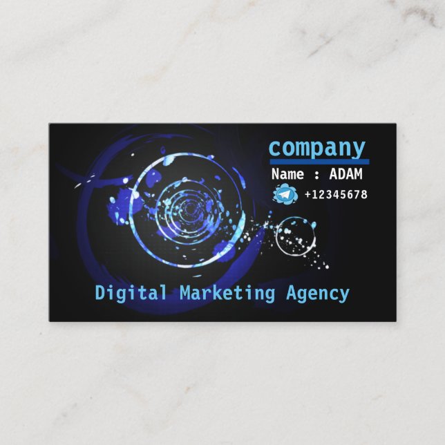 Zyklus digitales Marketing Visitenkarte (Vorderseite)