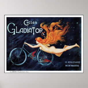 Zyklus-Gladiator - Vintager Fahrrad-Plakat-Druck Poster