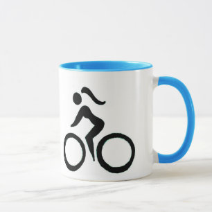 Zyklus-Mädchen-Geschwindigkeits-Tasse Tasse