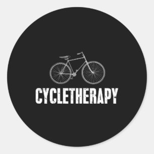 Zyklus-Therapie Lustige Radfahren Mountainbike-Fah Runder Aufkleber