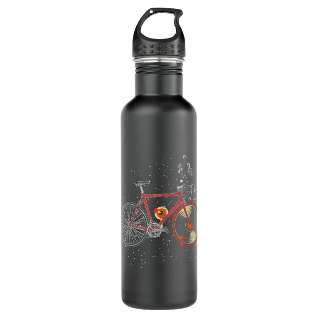 Zyklus Vinyl Bicycle Edelstahlflasche (Vorderseite)