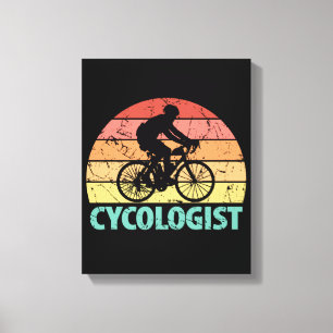 Zykologe Funny Cycling Leinwanddruck