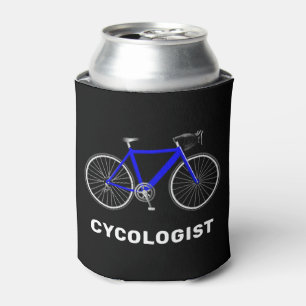 Zykologe Text und Blaues Fahrrad Dosenkühler