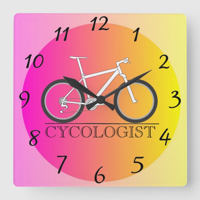 Zykologe Wall-Uhr Quadratische Wanduhr (Vorderseite)