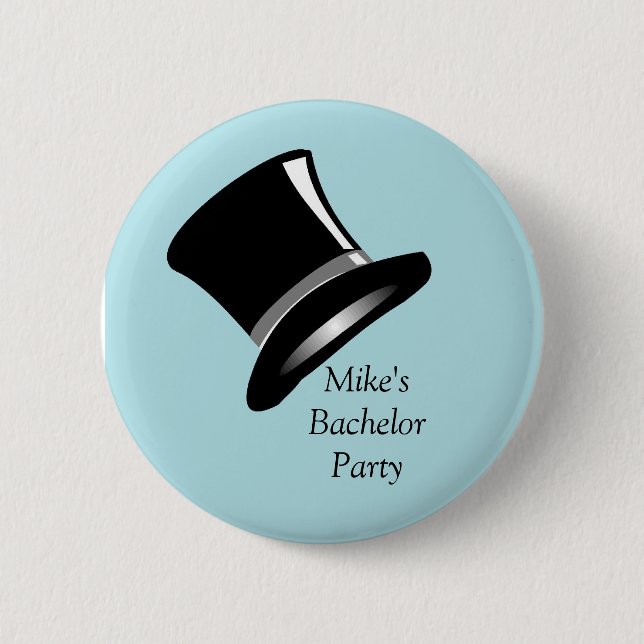 Zylinder auf Blau Button (Vorderseite)