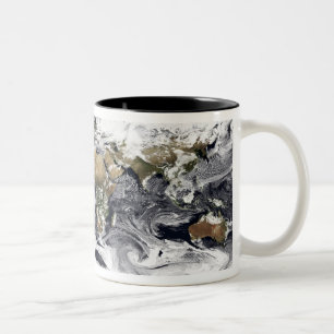Zylinderförmige äquidistante Projektion Zweifarbige Tasse