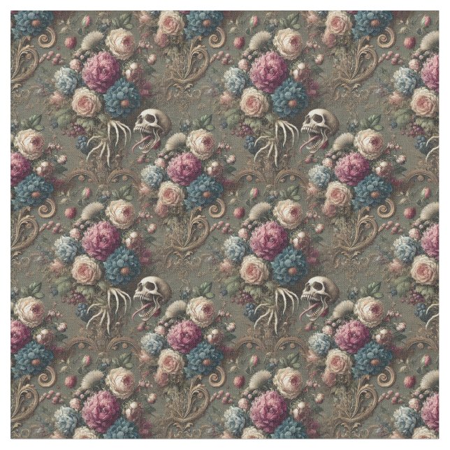 Zynisch - Gotisch Viktorianisch Dense Tile am Sonn Stoff (Nahaufnahme)