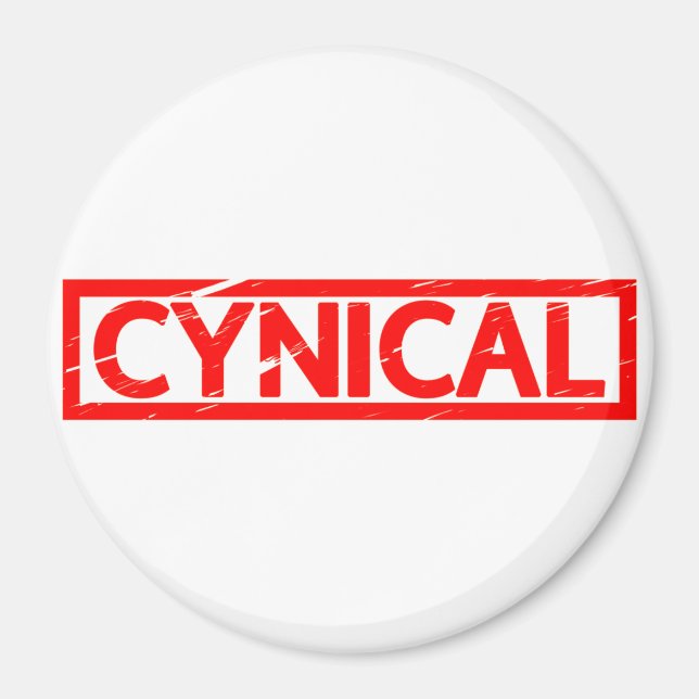 zynische Briefmarke Magnet (Vorne)