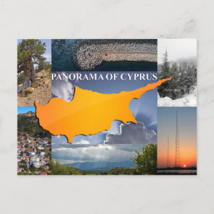 Zypern Ansichtskarte Panorama Insel Sonnenuntergan Postkarte