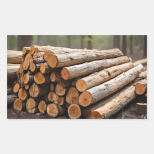 Zypern-Brennholzstapel Rechteckiger Aufkleber