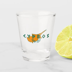 Zypern Cypros-Länderflagge Symbol Griechenland-Rei Schnapsglas