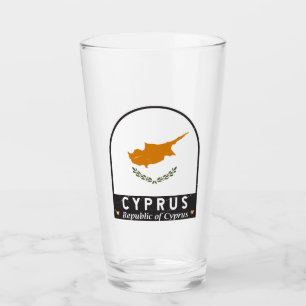 ZYPERN-FLACHENEmblem gestört Vintag Glas