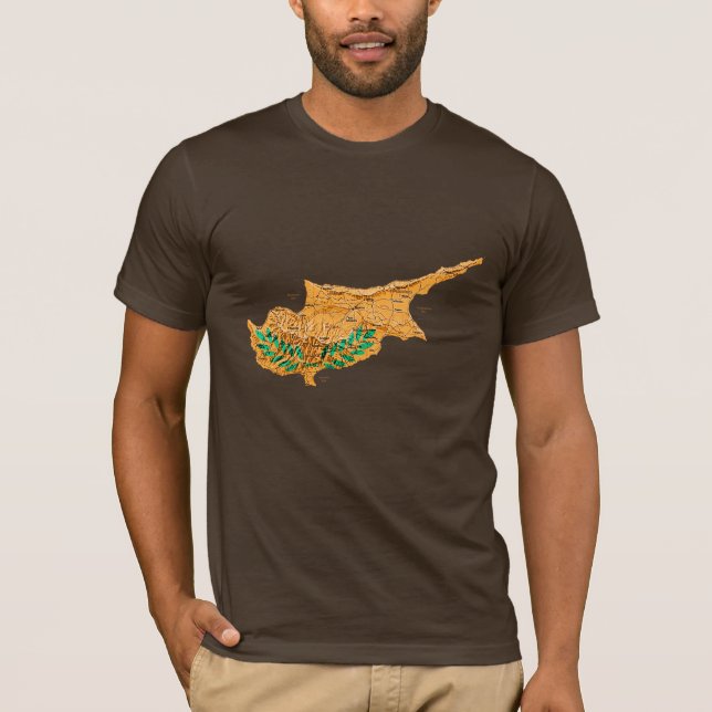 Zypern Flagcolor Map-T - Shirt (Vorderseite)