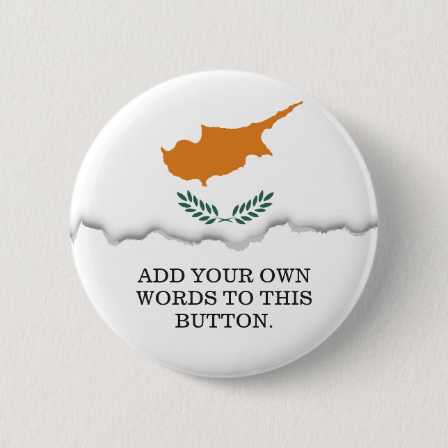 Zypern-Flagge Button (Vorderseite)