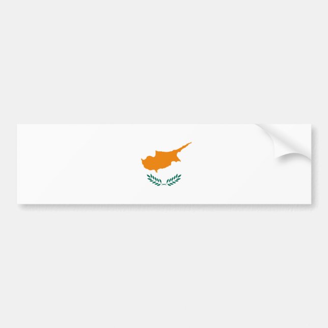 Zypern-Flagge CY Autoaufkleber (Vorne)