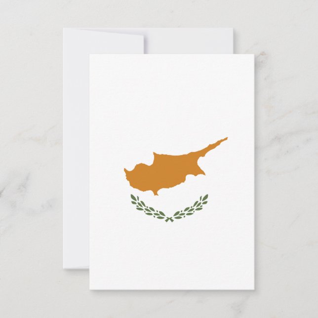Zypern-Flagge Dankeskarte (Vorderseite)