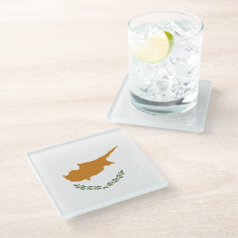 Zypern-Flagge Glasuntersetzer