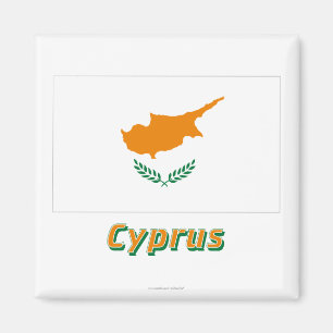Zypern-Flagge mit Name Magnet