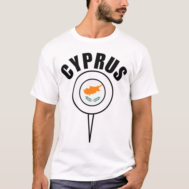 Zypern-Flagge T-Shirt (Vorderseite)