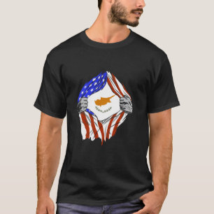 Zypern-Flagge USA USA Chest Zyprer Pride Cyprio T-Shirt