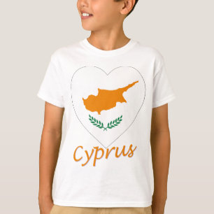 Zypern-Flaggen-Herz T-Shirt