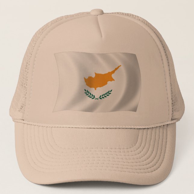 Zypern-Flaggenhut Truckerkappe (Vorderseite)