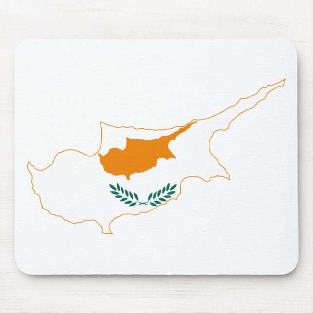 Zypern Flaggenkarte Mousepad (Vorne)