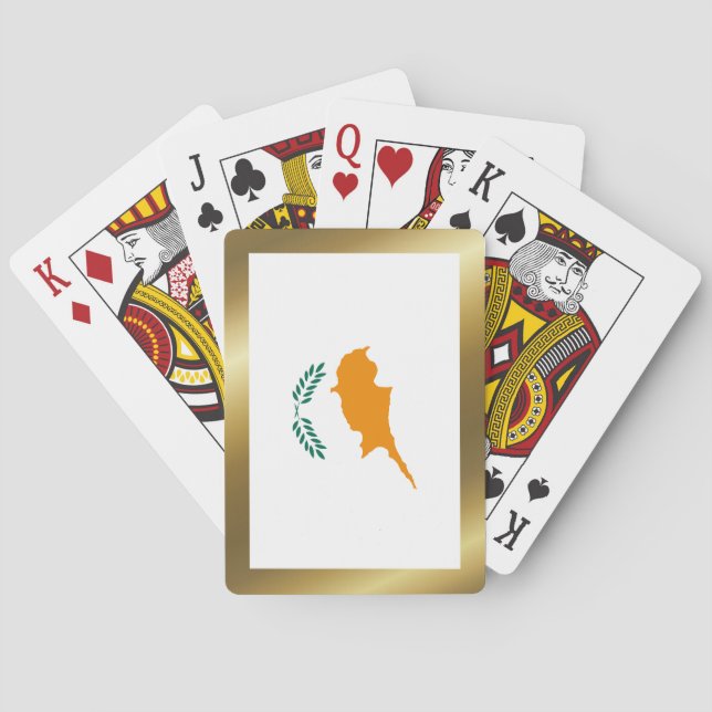 Zypern-Flaggenplatzierungskarten Spielkarten (Rückseite)