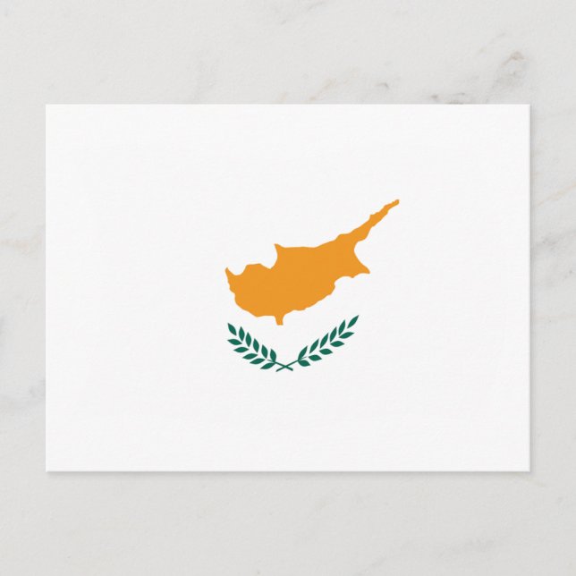 Zypern-Flaggenpostkarte Postkarte (Vorderseite)