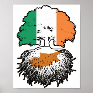 Zypern - Irish Ireland Treots Flag Poster