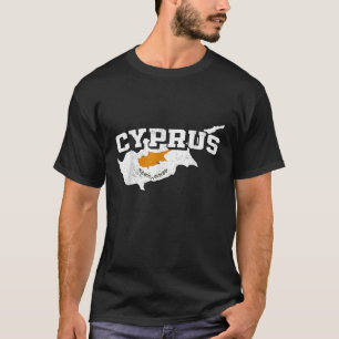 Zypern Karte und Flagge Souvenir Cypriot T-Shirt