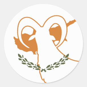 Zypern Mouflon zyprische nationale Tierflagge Runder Aufkleber