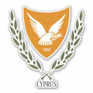 Zypern Nationales Emblem Patriotisch Aufkleber