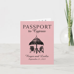 Zypern Paphos Wedding Passport Einladung