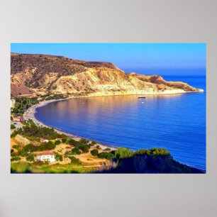 Zypern Pissouri Bay Panoramic View Fotografie Poster