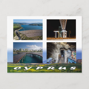 Zypern Postcard Staudamm Wasserbrücke Stadt Limass Postkarte