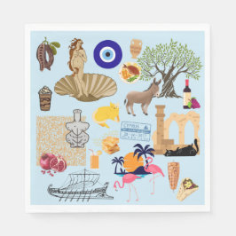 Zypern Symbole für Reisende Serviette