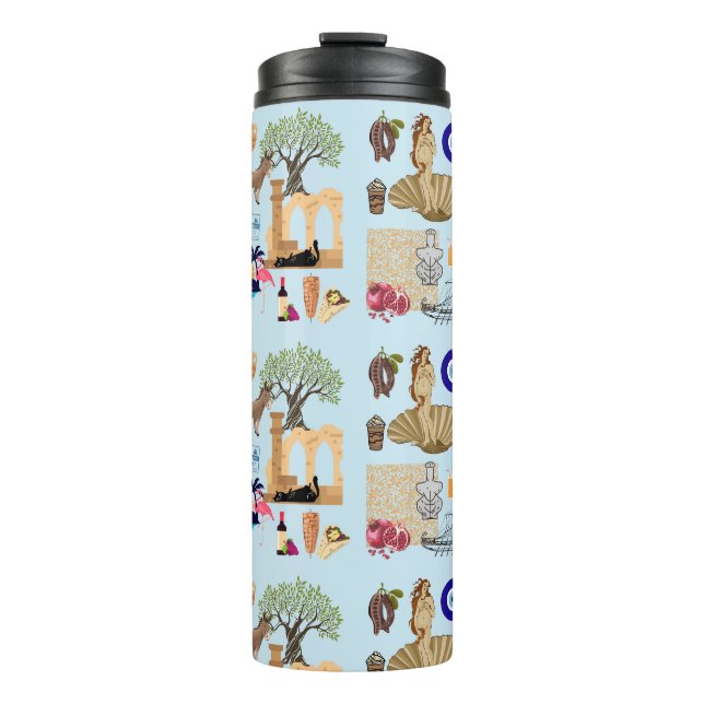 Zypern Symbole für Reisende Thermosbecher (Vorderseite)