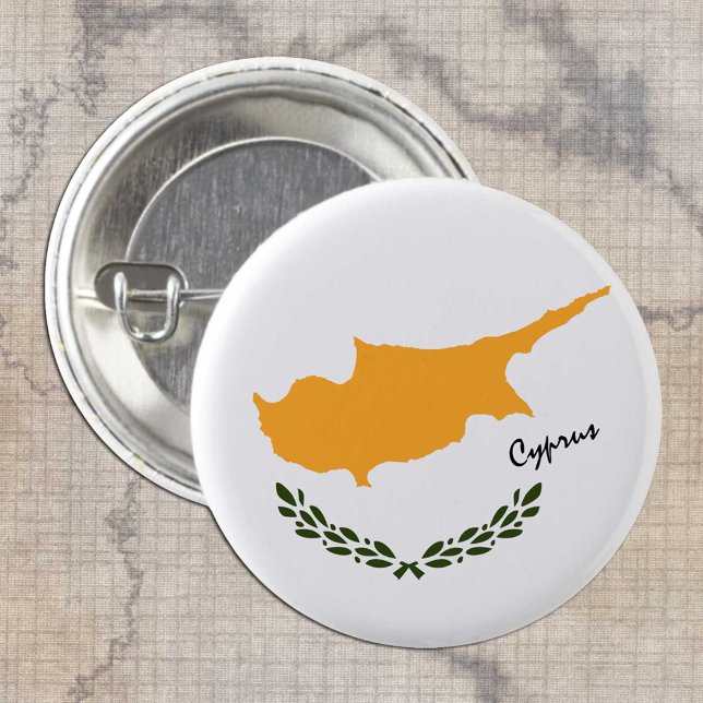 Zypern-Taste, patriotische Zypern-Flaggenmode Button (Von Creator hochgeladen)