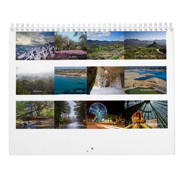 Zypern Two Page MediumCalendar, White Kalender (Rückseite)