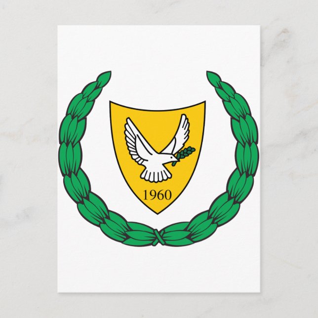 Zypern-Wappen CY Postkarte (Vorderseite)