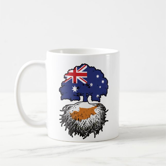 Zypern-Zyprer Australian Australia Tree Roots Kaffeetasse (Links)