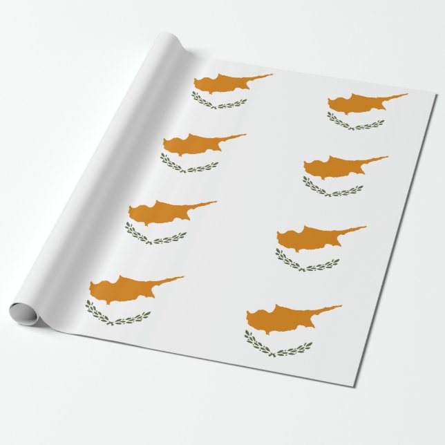 Zypernflagge Geschenkpapier (Ungerollt)