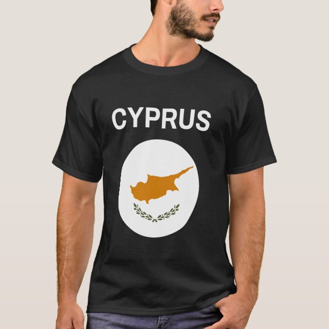 Zypernflagge Modern T-Shirt (Vorderseite)