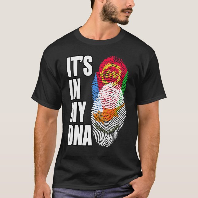 Zyprer und Eritreer - DNA-Flaggenstaat T-Shirt (Vorderseite)