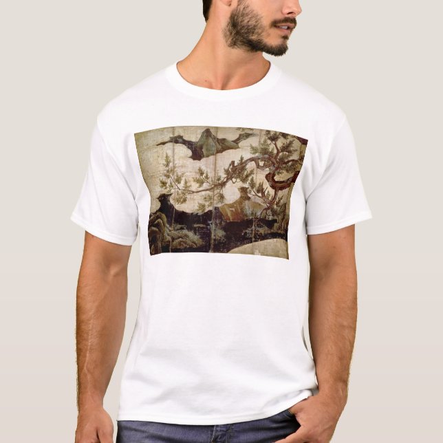 Zypresse durch Kano Eitoku, Muromanchi Zeitraum T-Shirt (Vorderseite)
